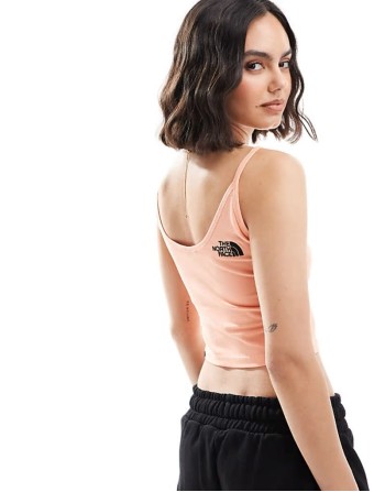cropped strappy tank in orange Exclusive at
