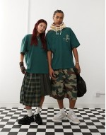 Unisex hauntology graphic t-shirt in dark green