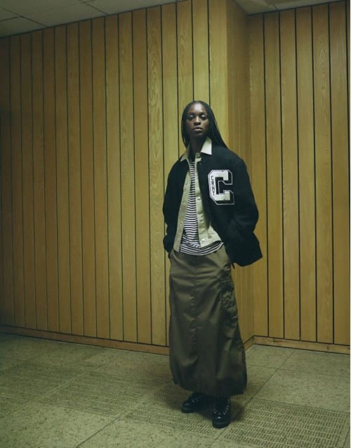 cargo maxi skirt in green