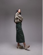 cargo maxi skirt in green