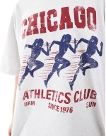 oversized t-shirt with Chicago athletics club graphic in ice marl