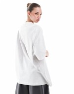 oversized t-shirt with Chicago athletics club graphic in ice marl