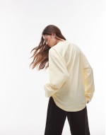 graphic Roma long sve skater top in yellow