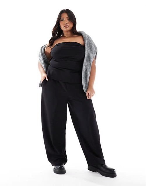 Curve co-ord ponte BLACK
