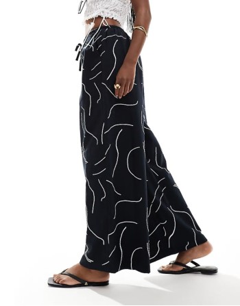 Premium Mix and Match Linen in Mono Print Co-ord