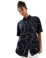 Premium Mix and Match Linen in Mono Print Co-ord