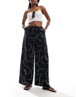 Premium Mix and Match Linen in Mono Print Co-ord