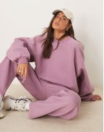balloon sve sweat and barrel jogger co-ord in dusky pink