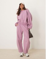 balloon sve sweat and barrel jogger co-ord in dusky pink