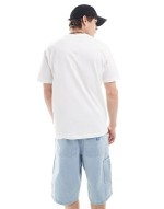 aitken left chest logo t-shirt in white and dark green